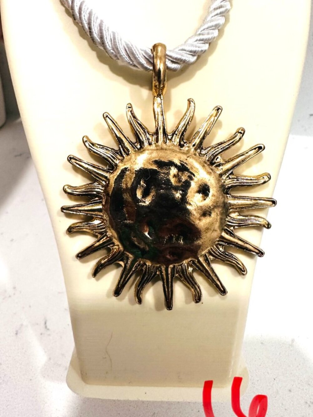 Gold Sun Pendant Necklace